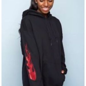 Brandy Melville flame hoodie